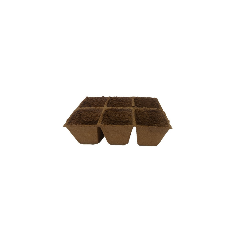 Pots Carrés Biodegradable 8x8x8 Par 6 Pots Carrés Biodegradable 8x8x8 Par 6