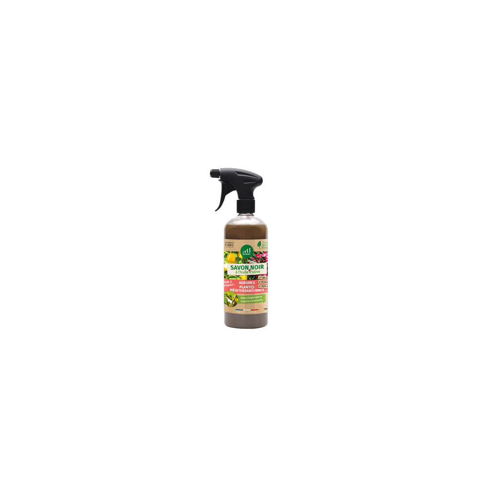 Savon Noir Agrumes, Plantes Mediterranéennes 750 Ml Prêt à L'emploi Savon Noir Agrumes, Plantes Mediterranéennes 750 Ml Prêt à L'emploi